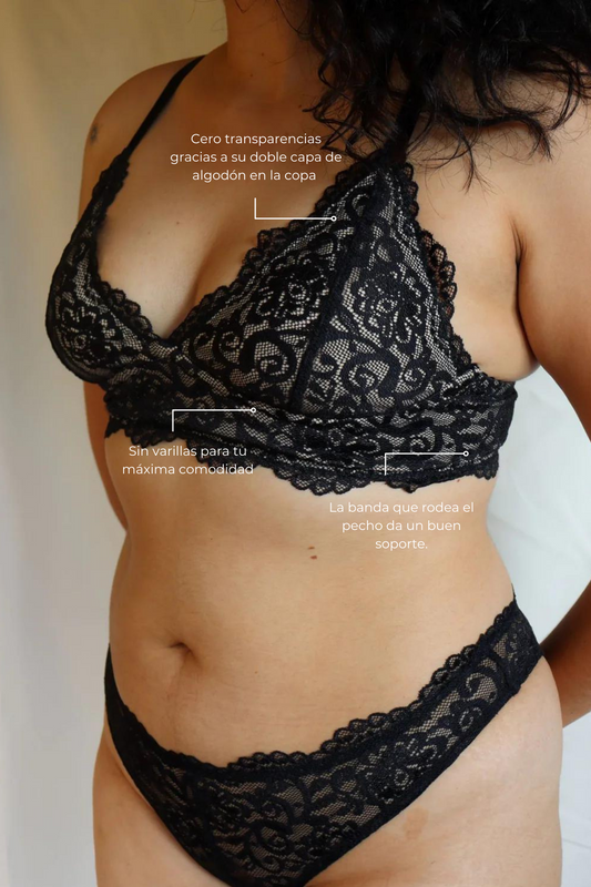 Moonrise Bralette Obsidiana