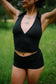 Halter Crop Top de Algodón
