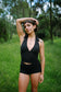 Halter Crop Top de Algodón