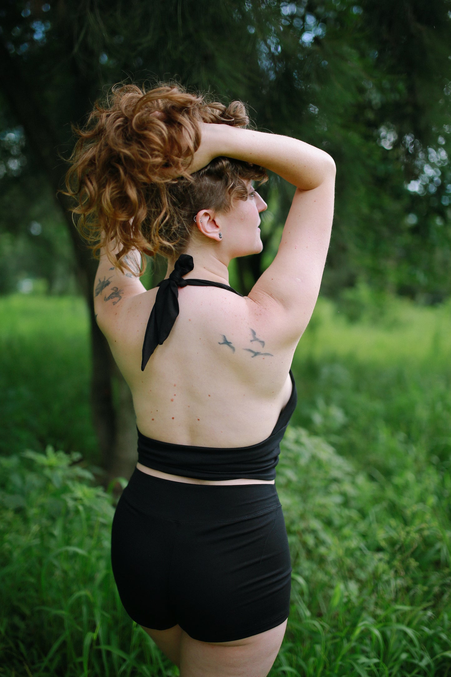 Halter Crop Top de Algodón